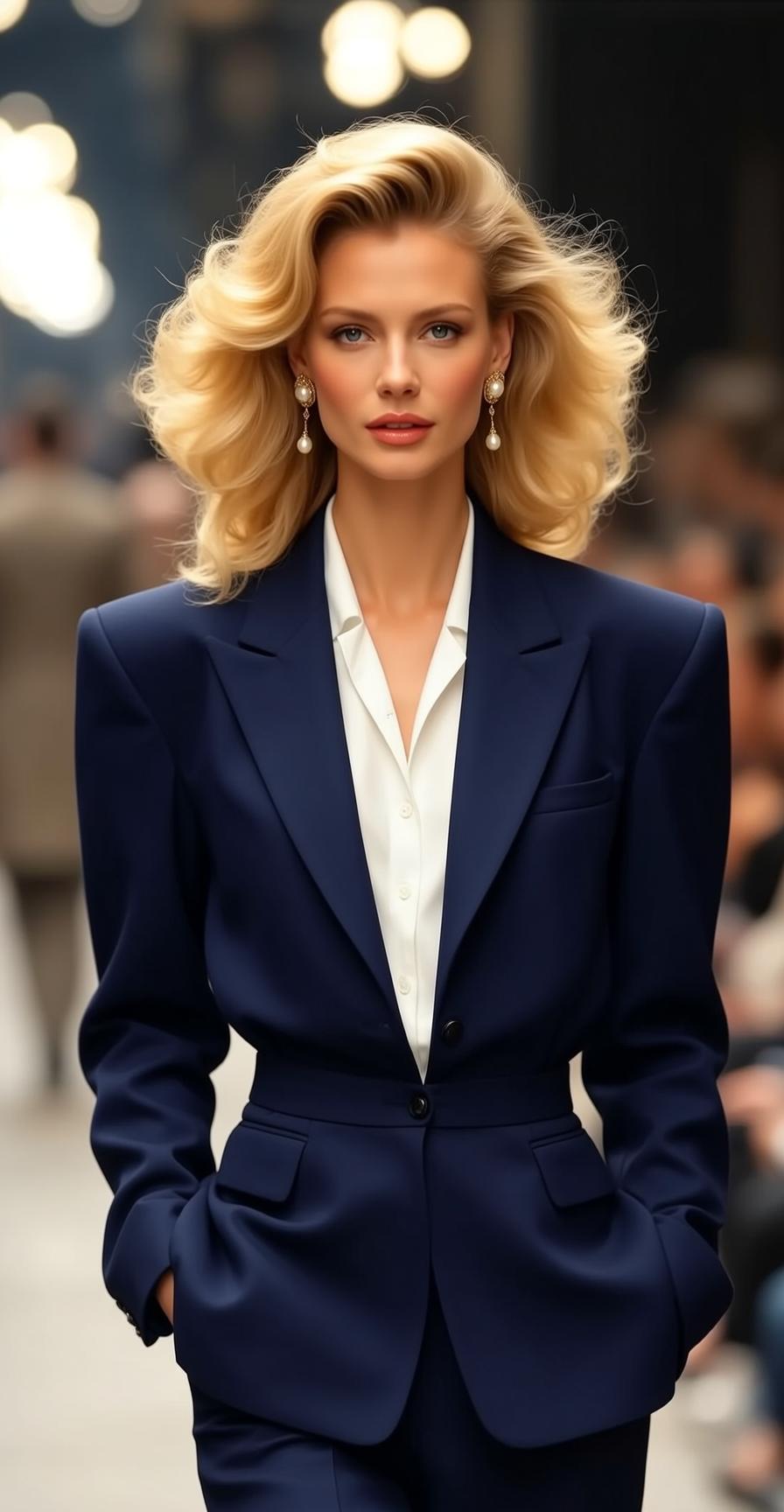 Luxury Blonde Wavy Voluminous Fair White Collared