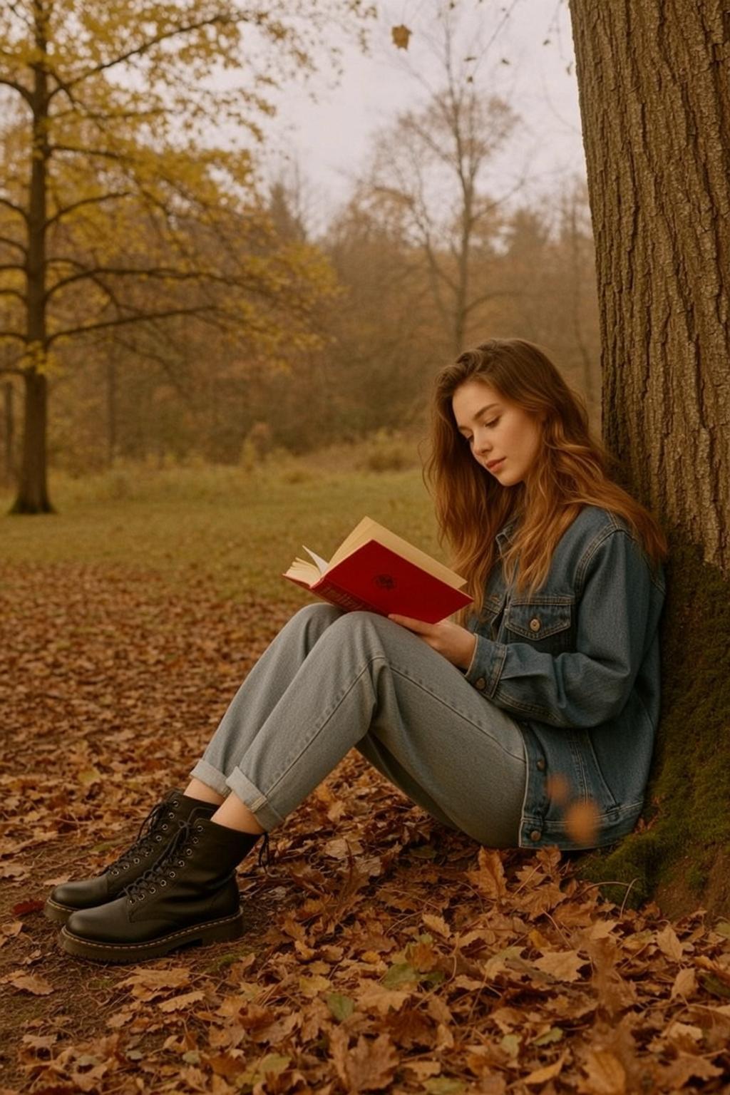 Autumn Young Long Wavy Brown Fair Denim