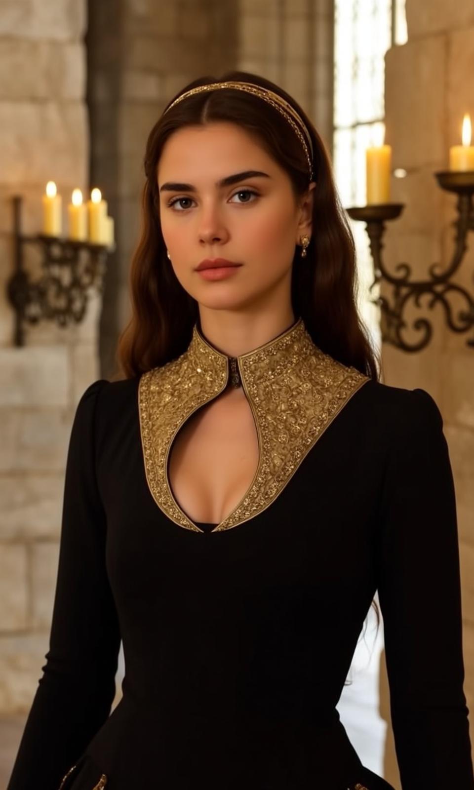 Gold Collar Candlelit Portrait
