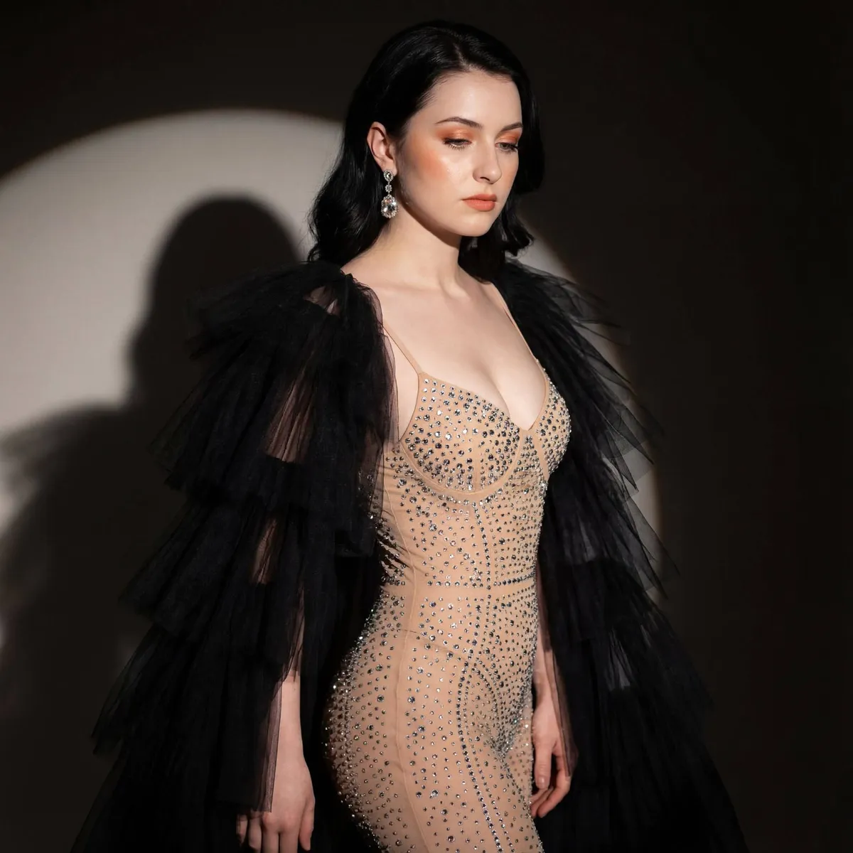 Tulle Cape Theatrical Editorial