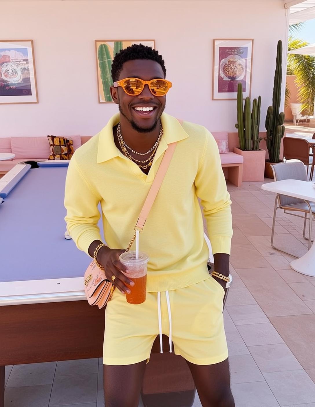 Yellow Polo Patio Drink