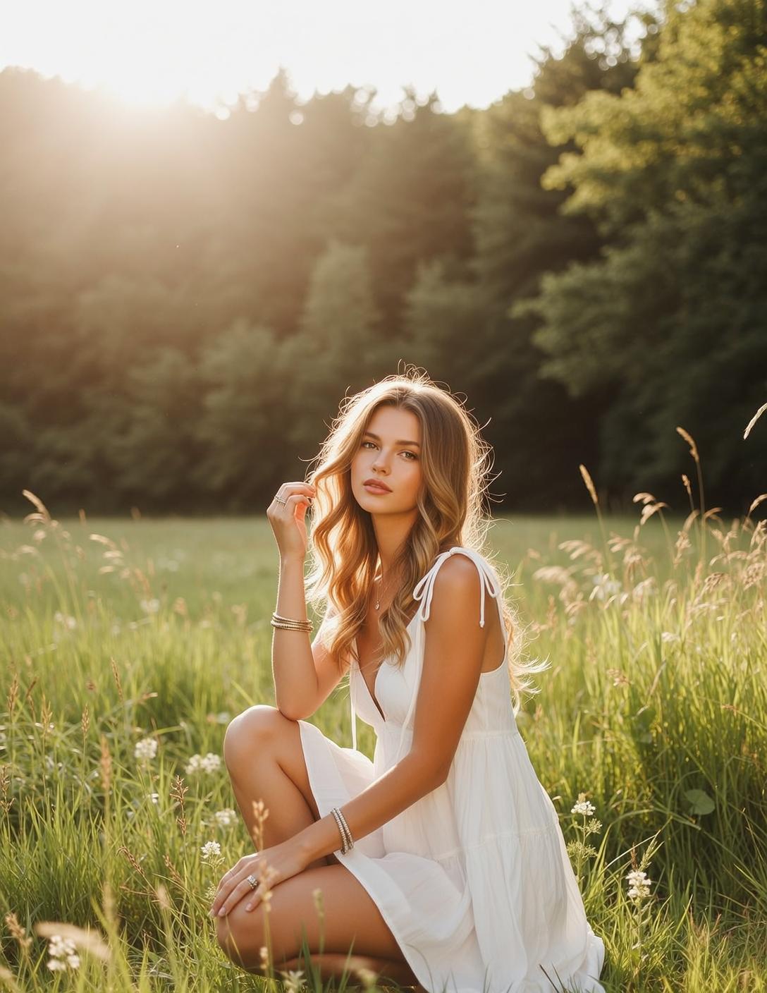 Explore Captured Low-angle Medium Crouching Grassy Field reference photo