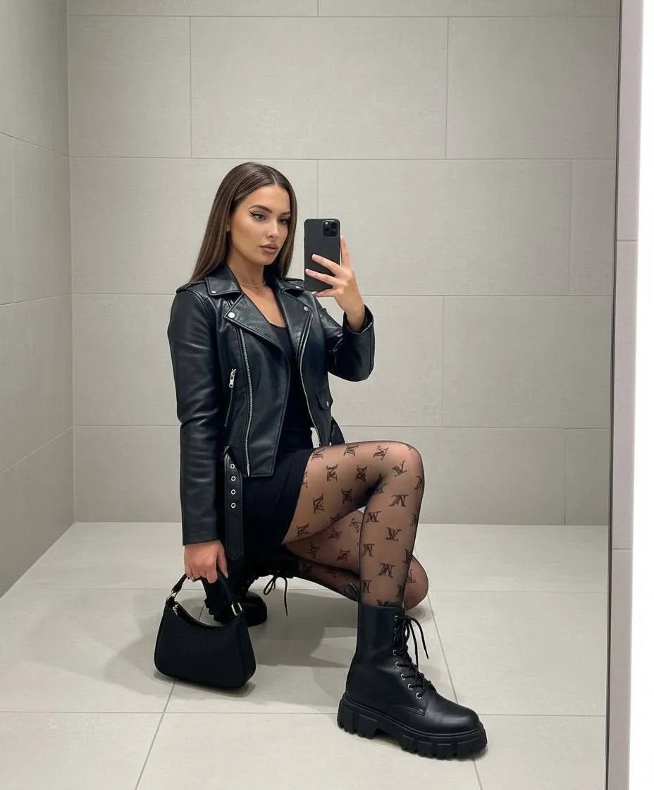 poses in a mirror