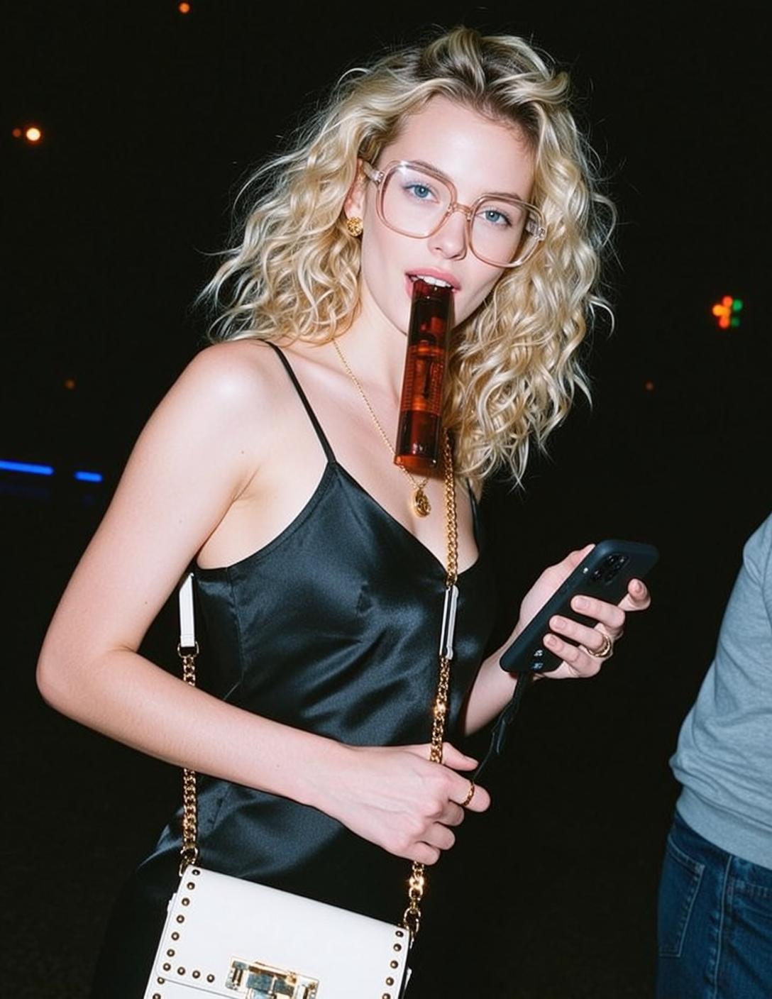 Pink Glasses Phone And Strap