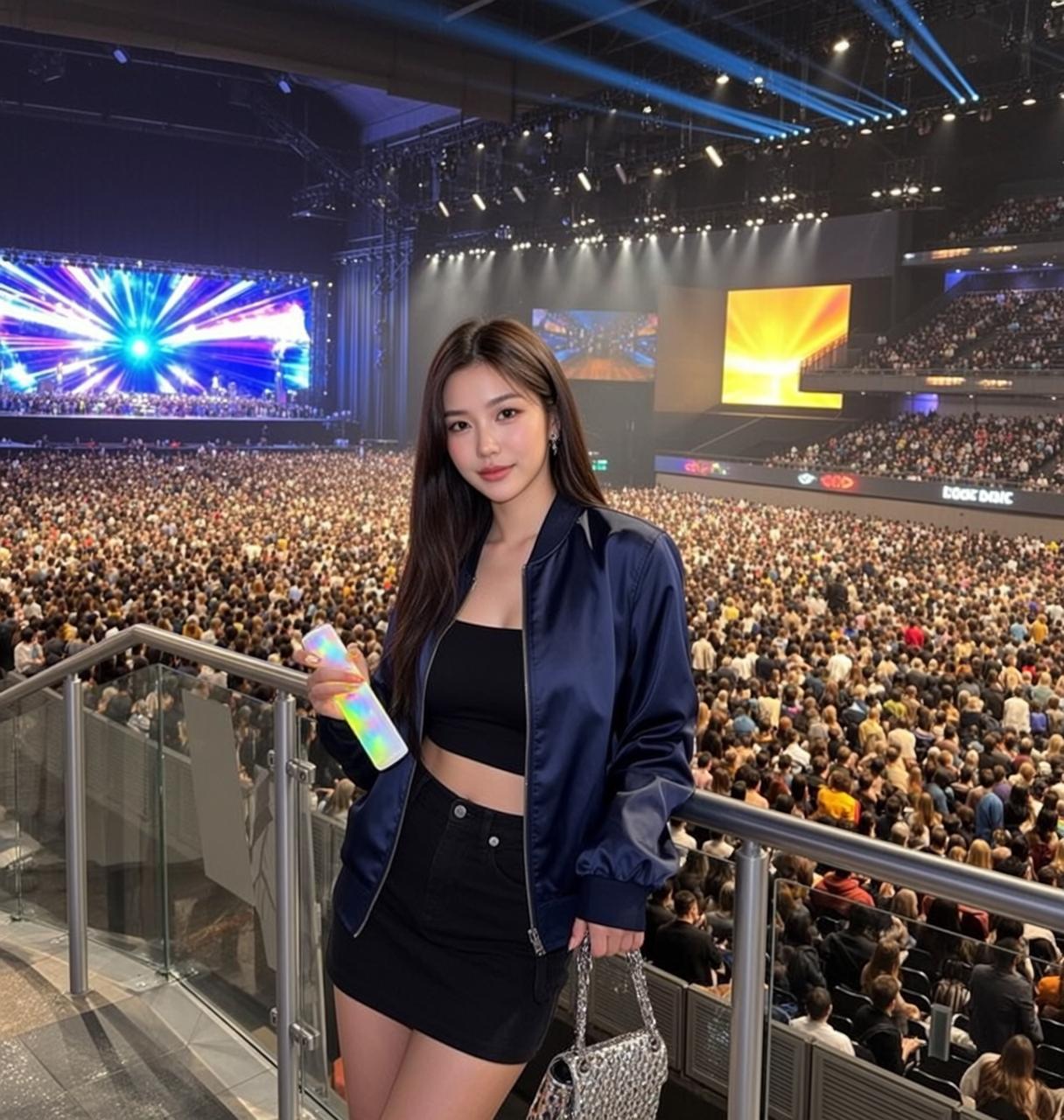 Concert Venue Bomber Jacket Light Stick