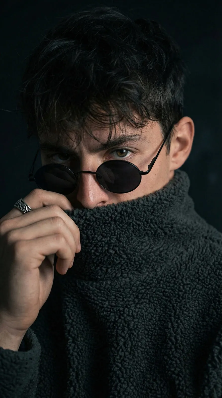 Sunglasses And Rings In A Studio