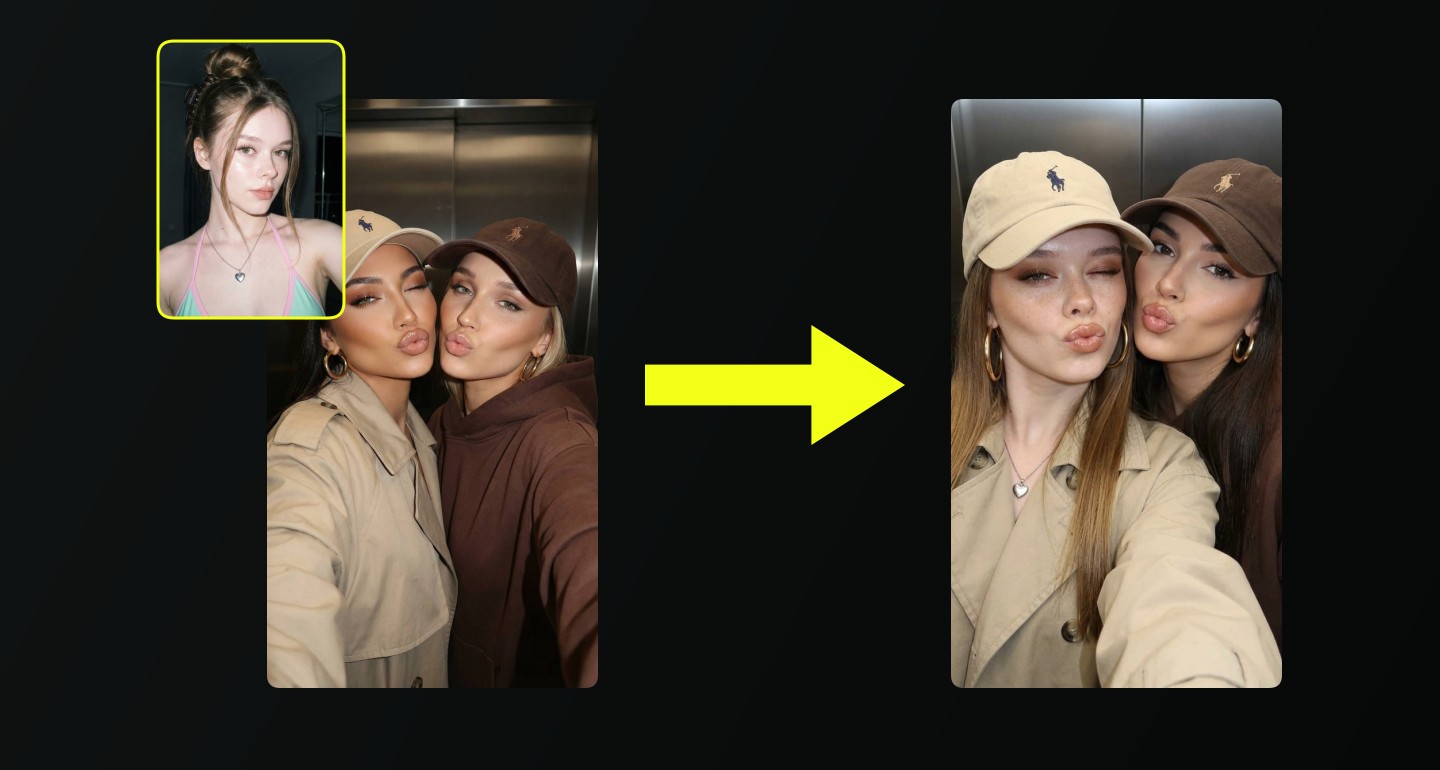 Mila remix walkthrough for Two Women Playful Selfie Beige Trench Gold Hoops