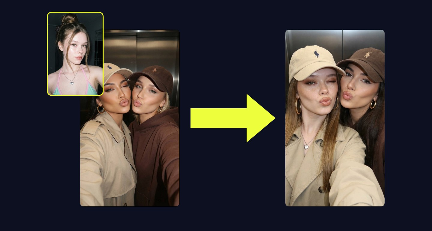 Mila remix walkthrough for Two Women Playful Selfie Beige Trench Gold Hoops