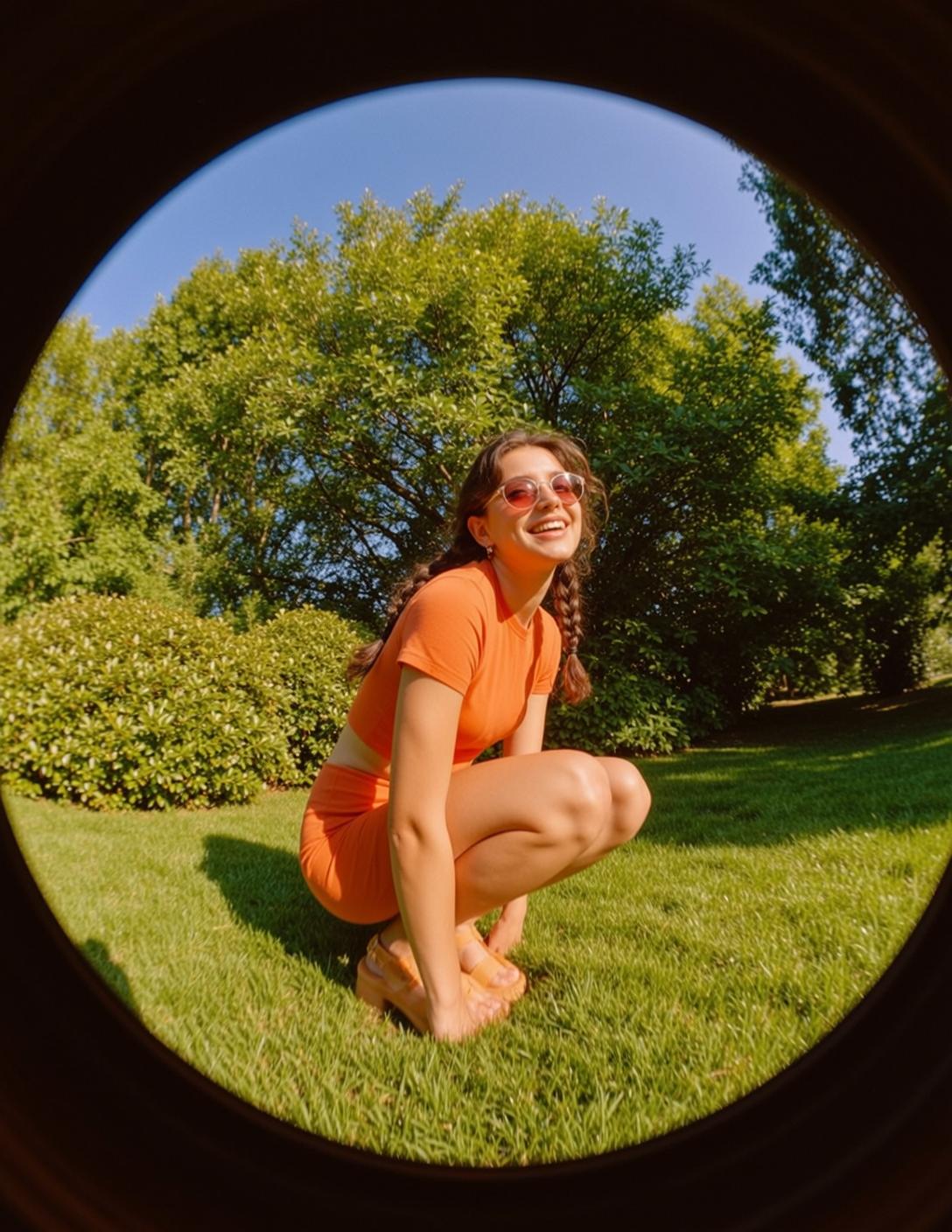 Orange Set Park Crouch Portrait
