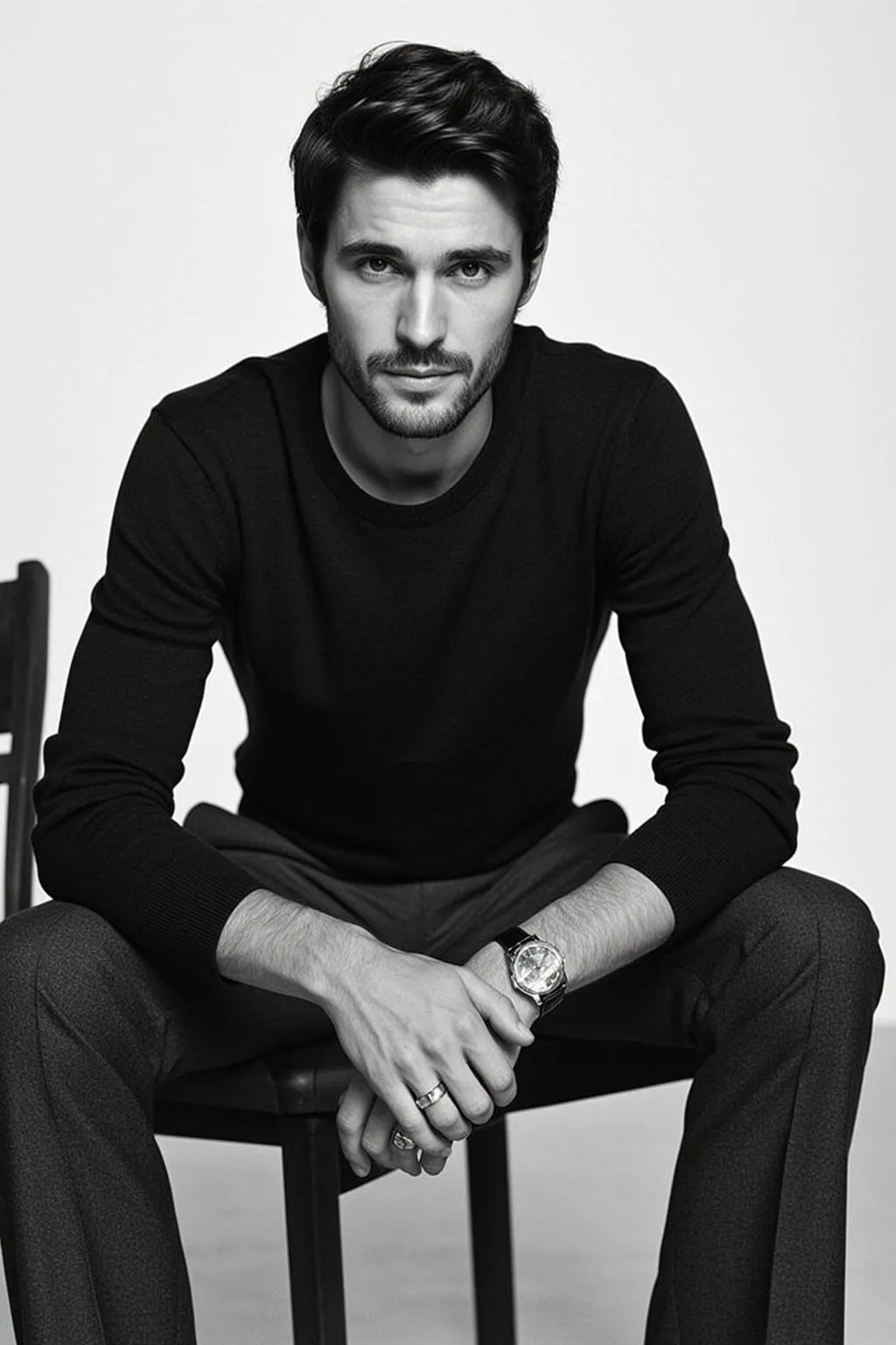 Rings And Wristwatch In Studio Portrait