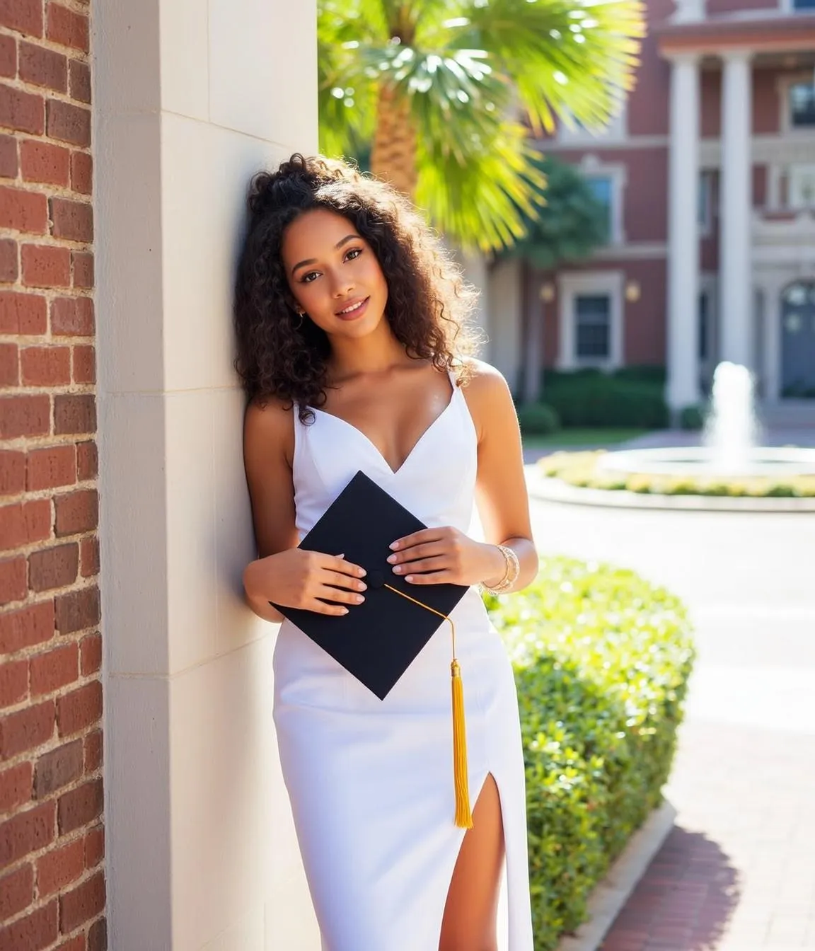 Bracelets And Manicure In Dress Portrait