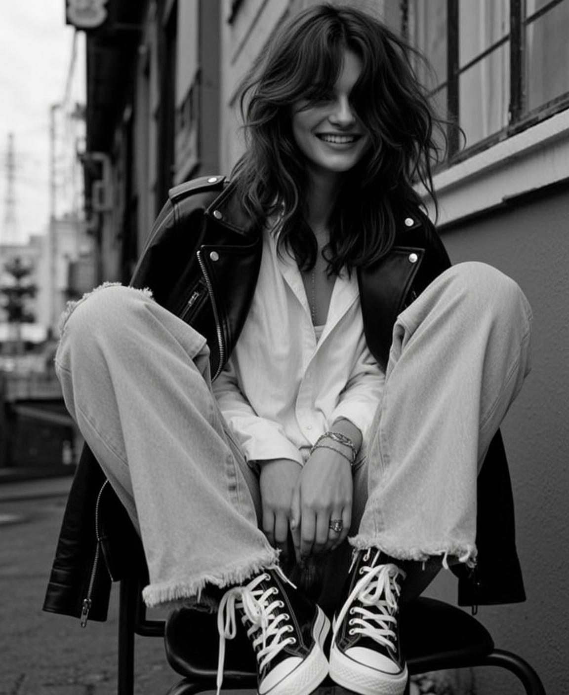 Explore Seated Her Legs Crossed Knees Right