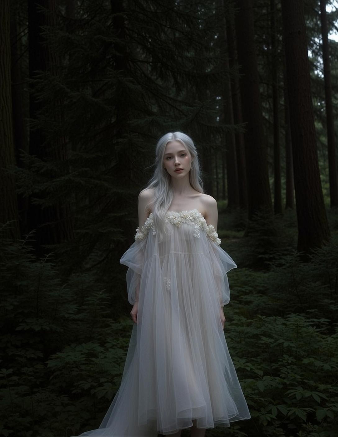 Pale Blonde Forest Gown