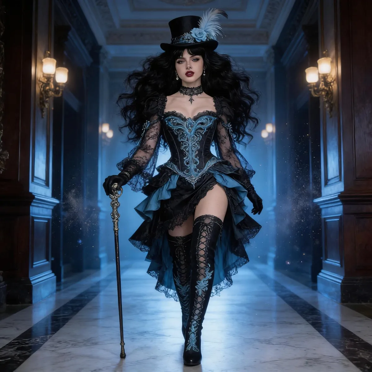 Necklace In Corset Portrait
