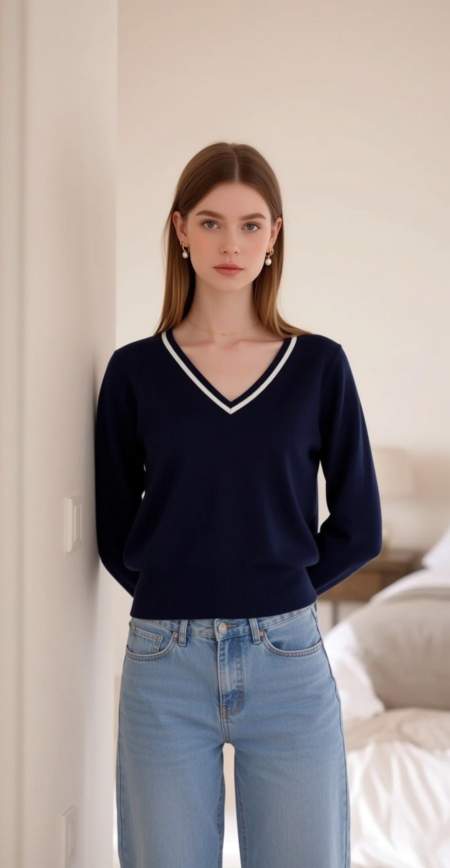 Navy Sweater Wall Portrait