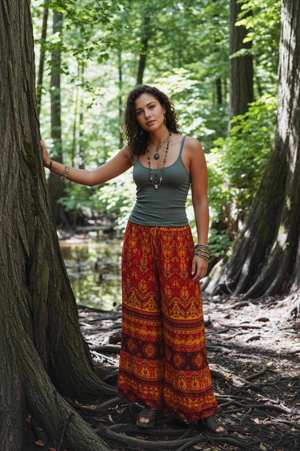 Forest Dappled Sunlight Bohemian Style