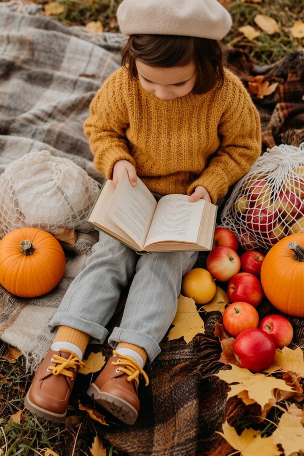 Autumn Young Child Dark Brown Fair Ochre