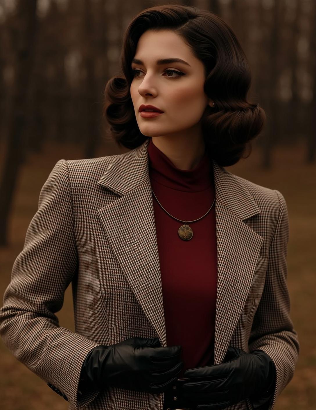Autumn Dark Brown Styled Vintage Waves Fair