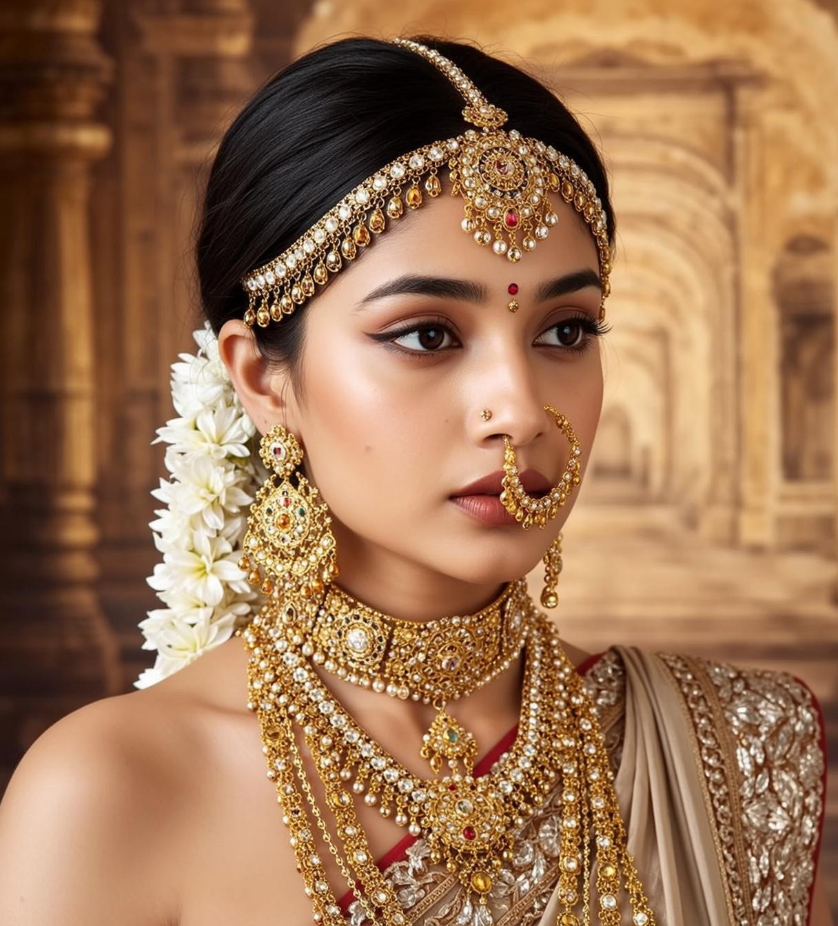 Explore Depicted Three-quarter Profile Facing Right Her
