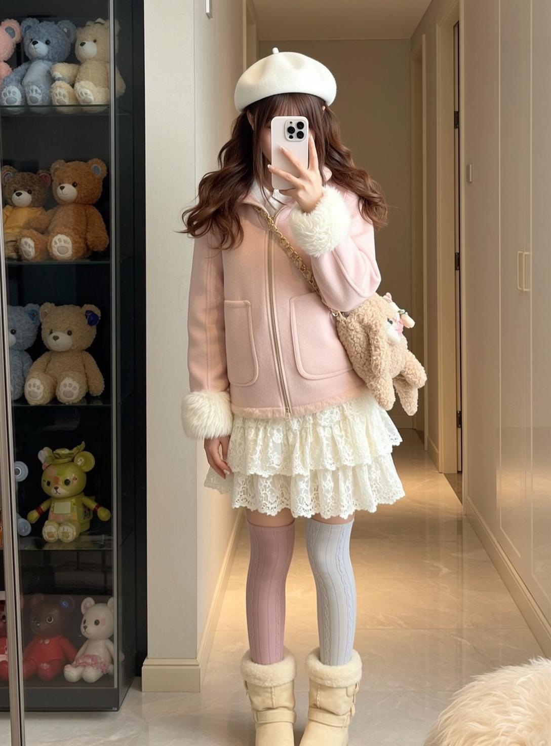 Teddy Bear Purse Winter Look