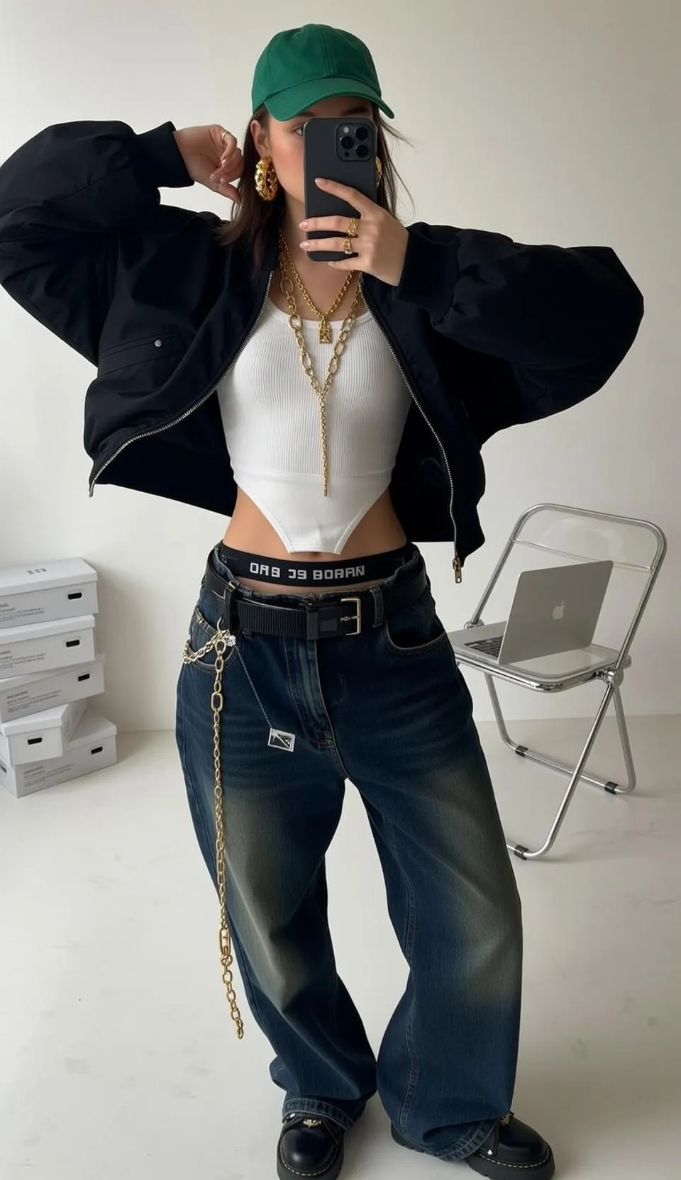 Earrings And Necklace In The Studio