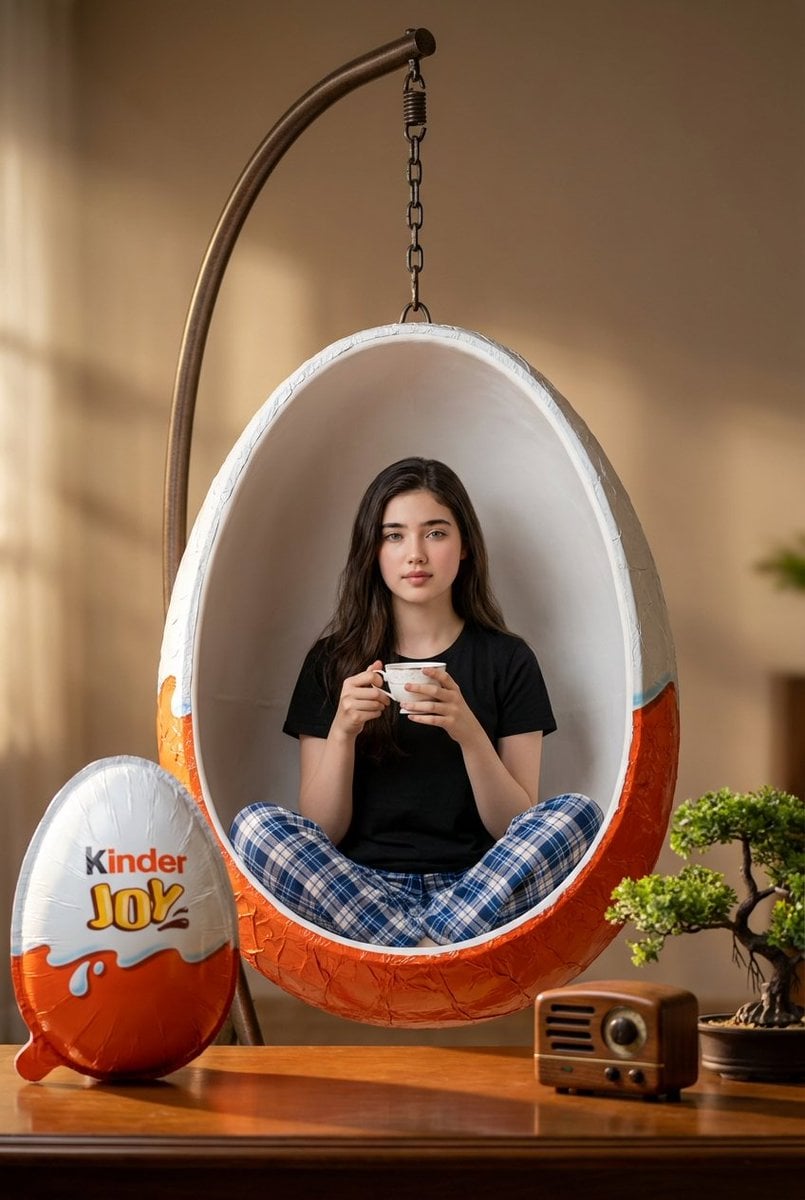 Pajamas In Giant Kinder Joy Egg Swing