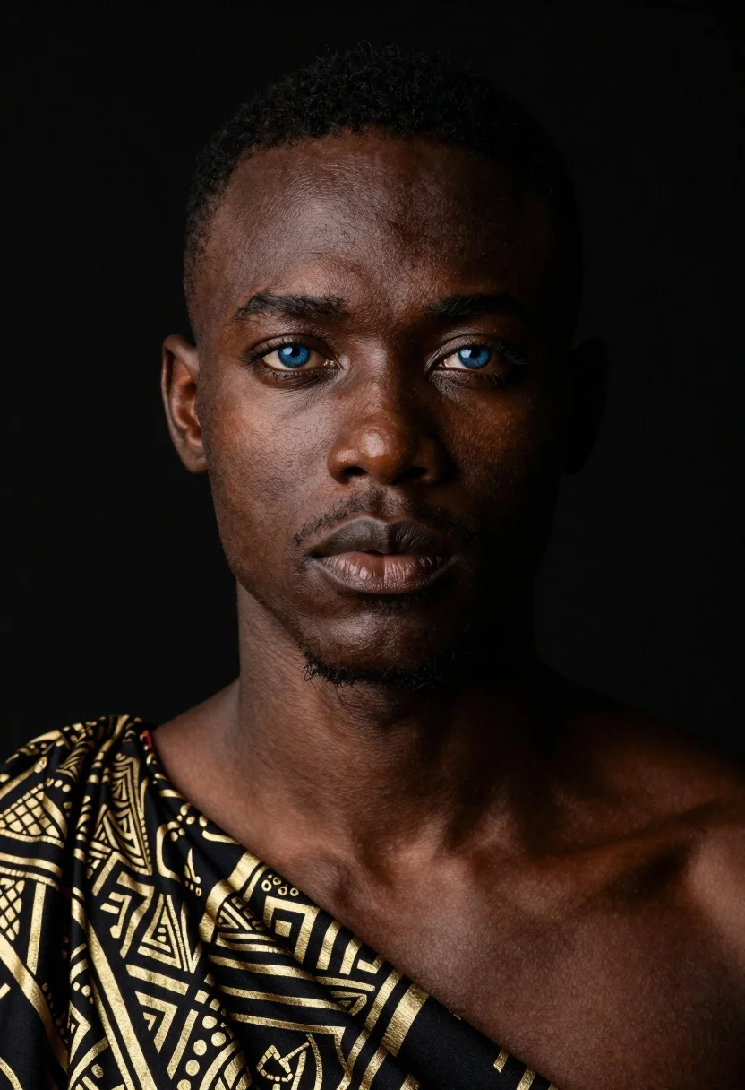 Highly Detailed Digital Portrait Black Man With Short Dark Hair reference photo