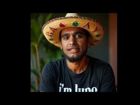 Straw Sombrero With Embroidered Patterns And Text
