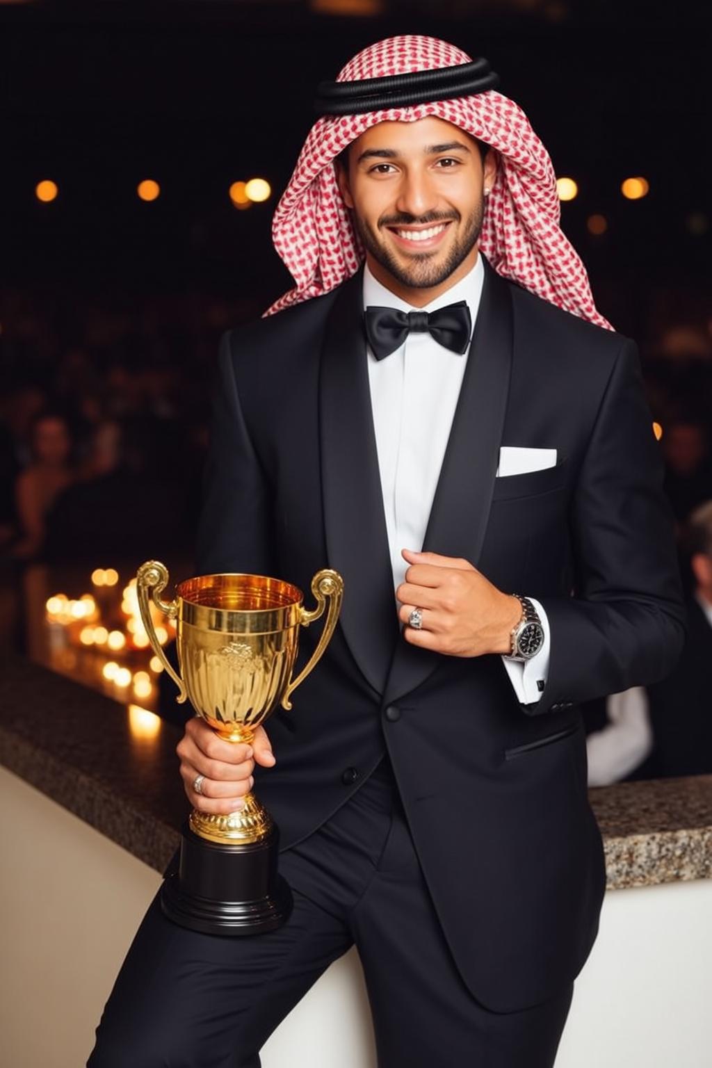 Tuxedo Trophy Event Portrait