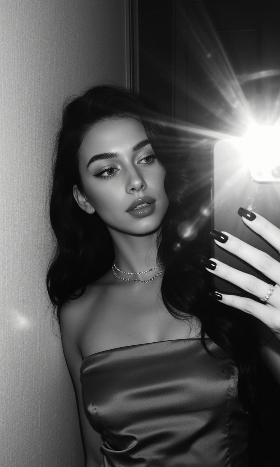 Black And White Selfie