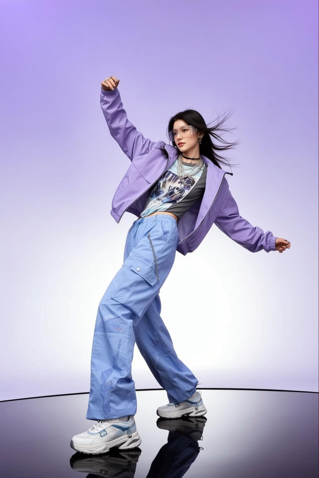 Lavender Bomber Reflective Floor