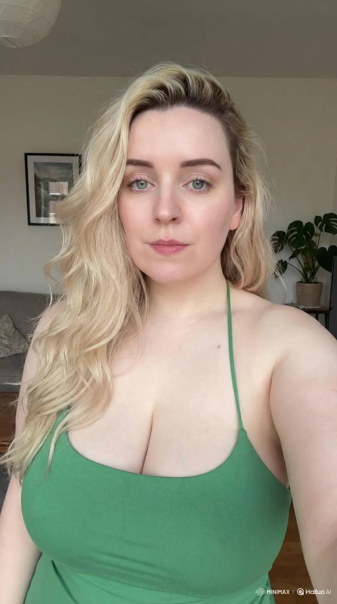 Emerald Green Tank Top Low Angle