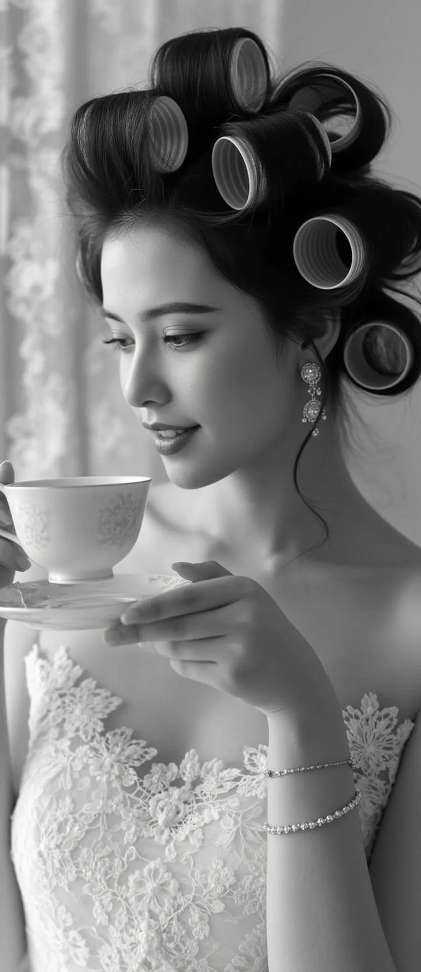 Makeup Earrings And Bracelets In Fashion Portrait