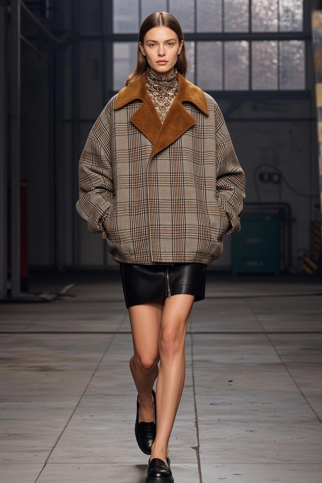 Fashion Week Young Long Straight Brown Fair