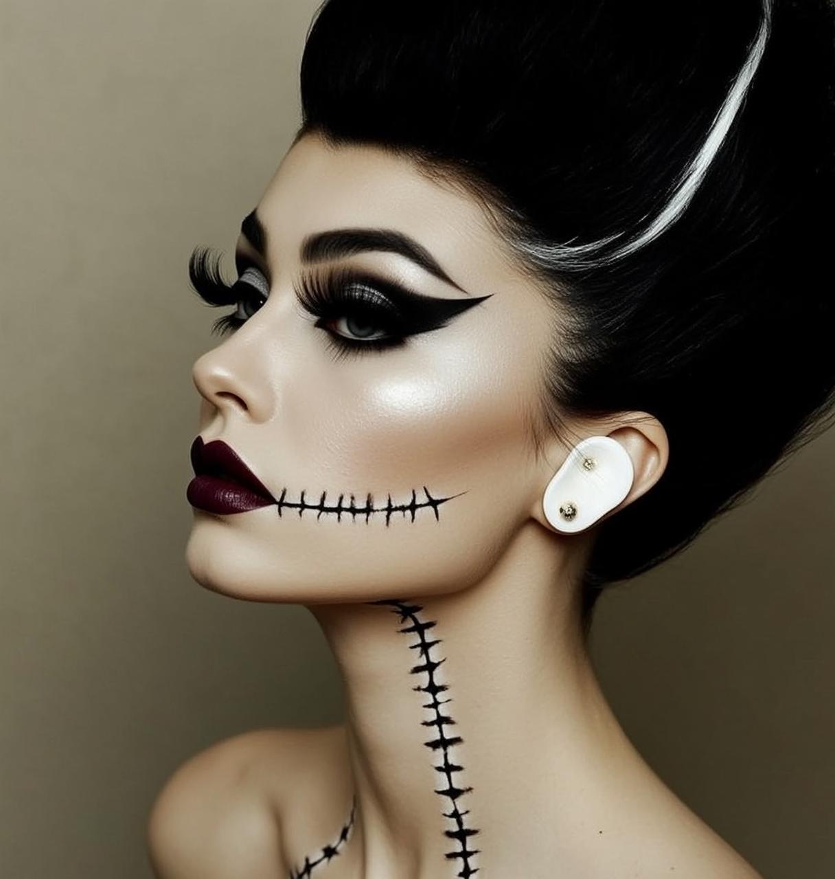 Halloween Makeup Young Dramatic Black Styled Voluminous