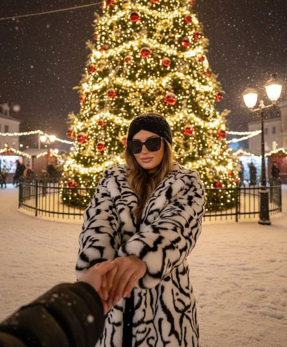 Sunglasses And Christmas Market Evening