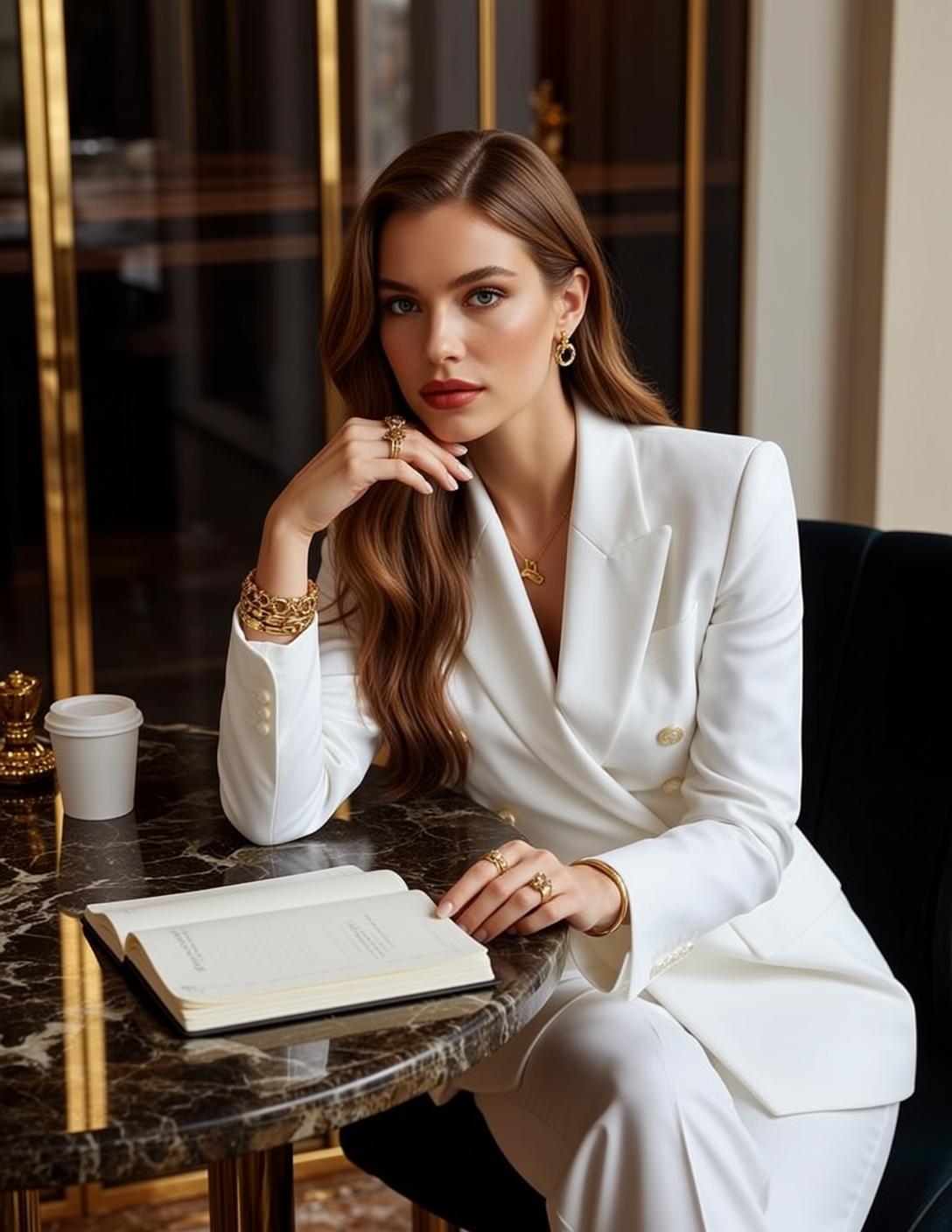 Luxury Young Wavy Brown Hair Fair Skin