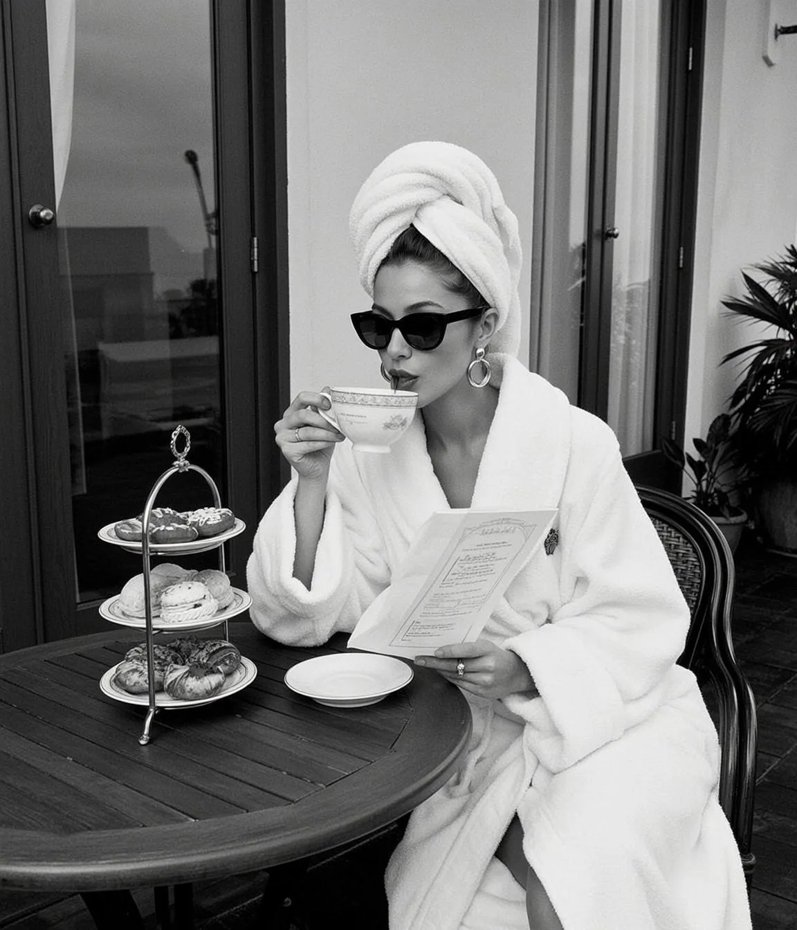 Sunglasses Earrings And Rings In Fashion Portrait