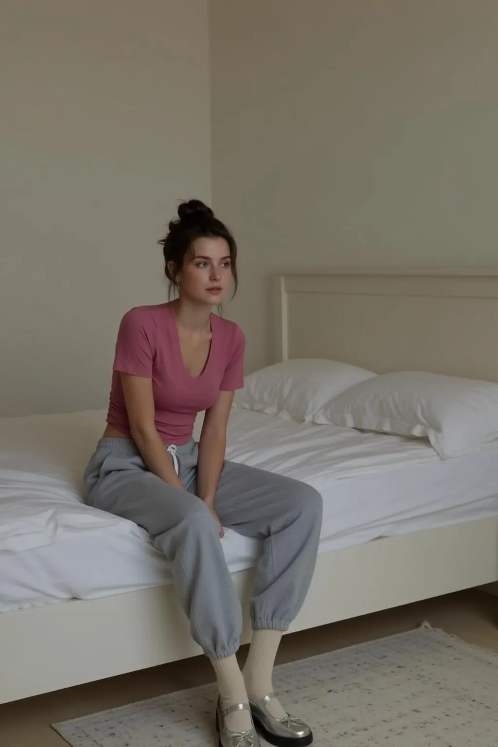 Balletcore Young Dark Brown Messy Bun Fair