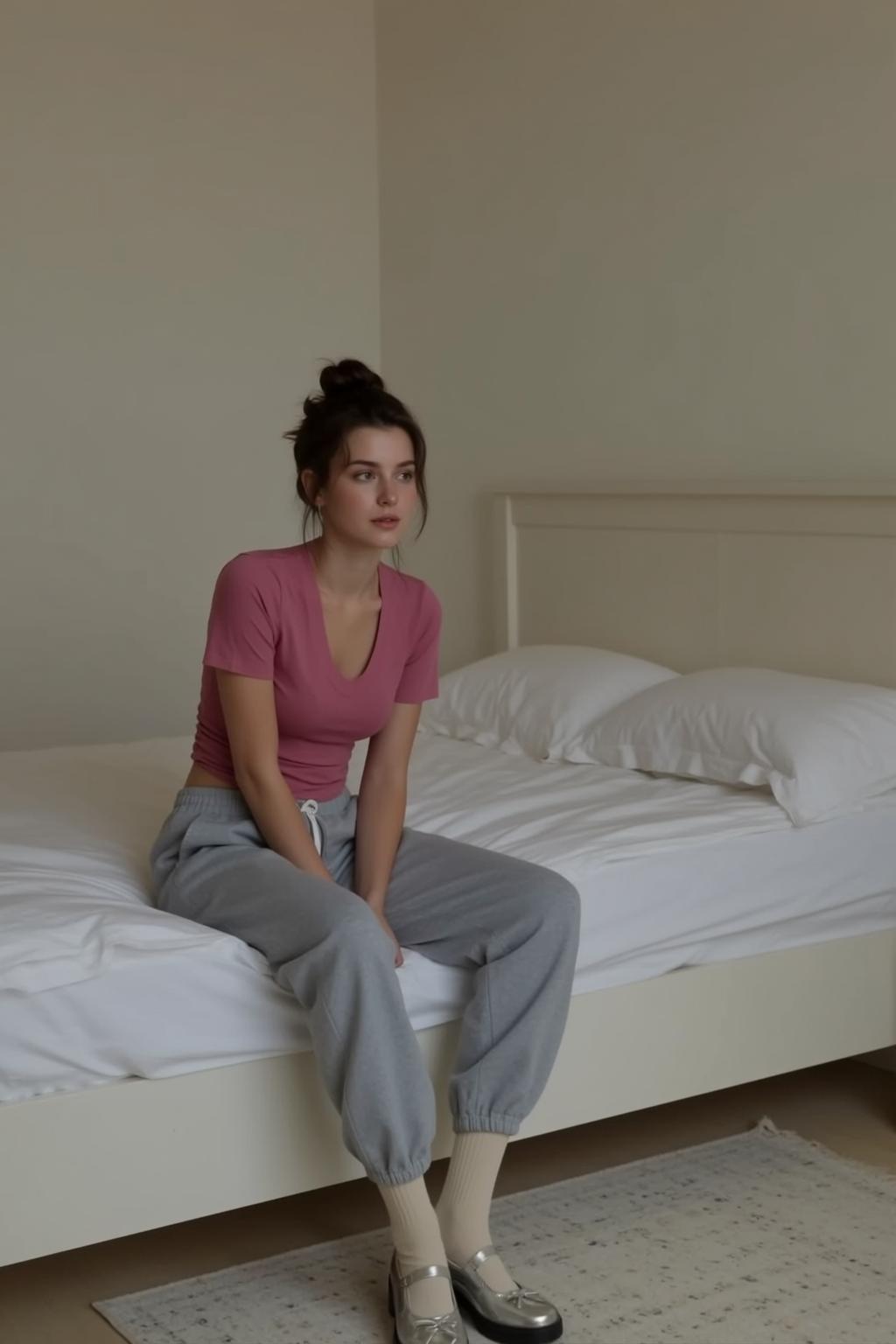 Balletcore Young Dark Brown Messy Bun Fair