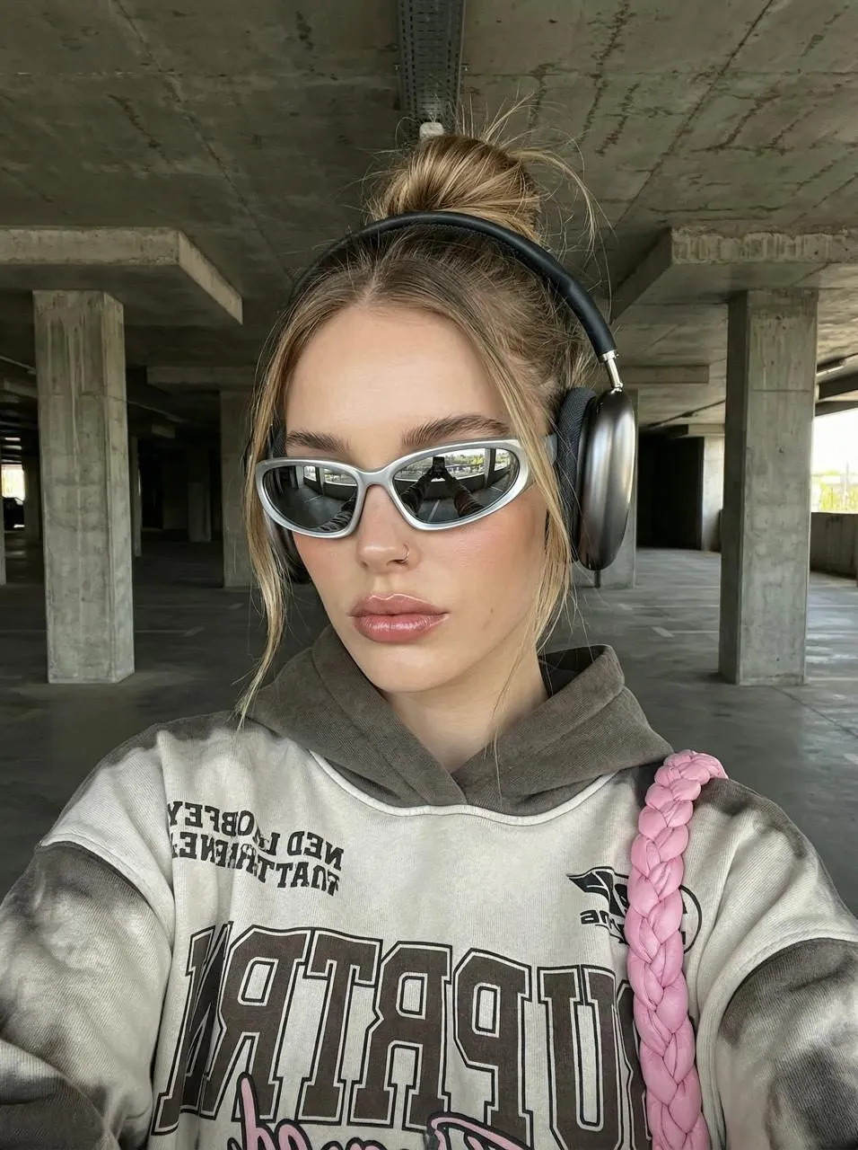 Sunglasses Makeup And Piercings In Street Portrait