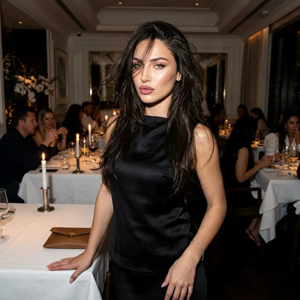 Makeup And Posing In Upscale Restaurant Flash Lighting