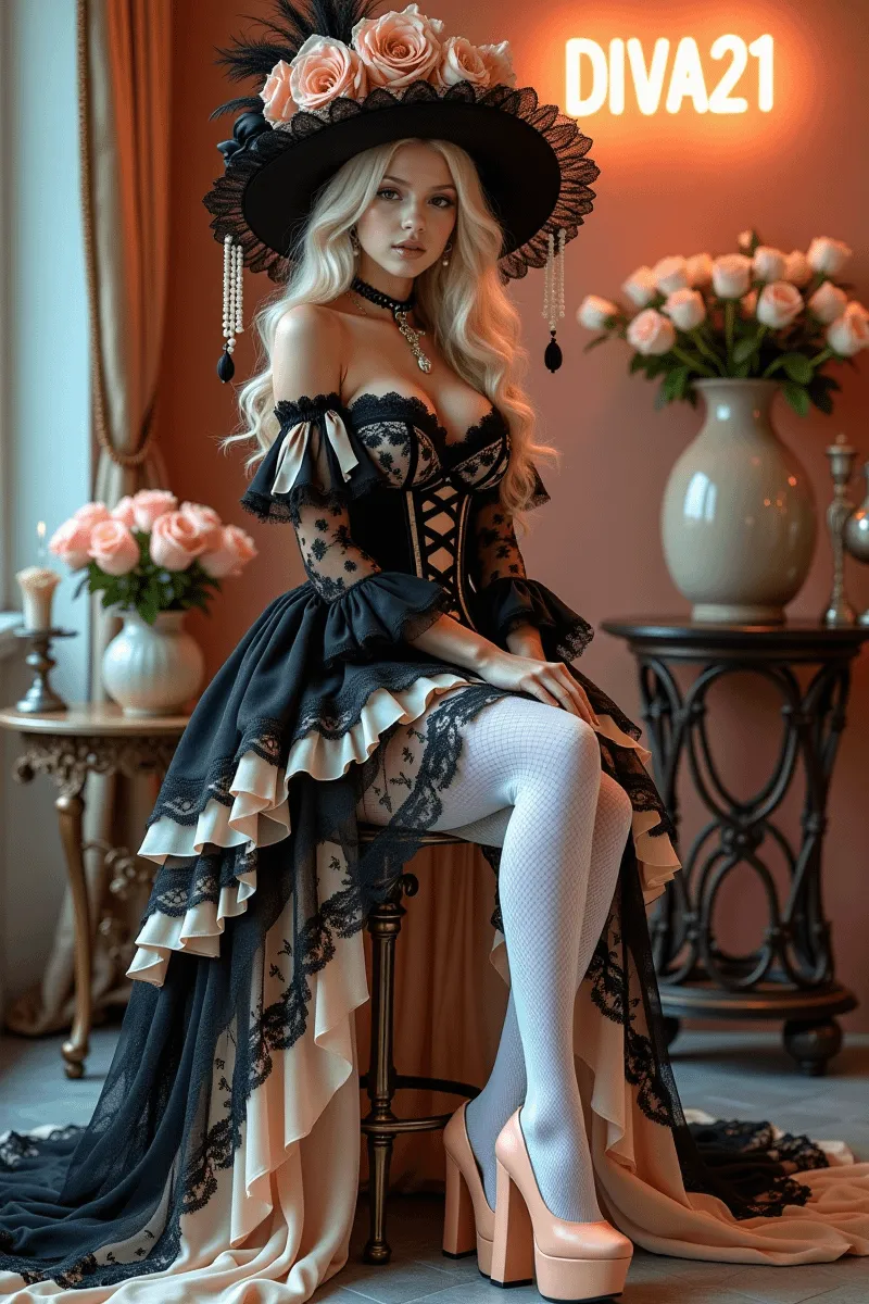 Necklace In Dress Portrait
