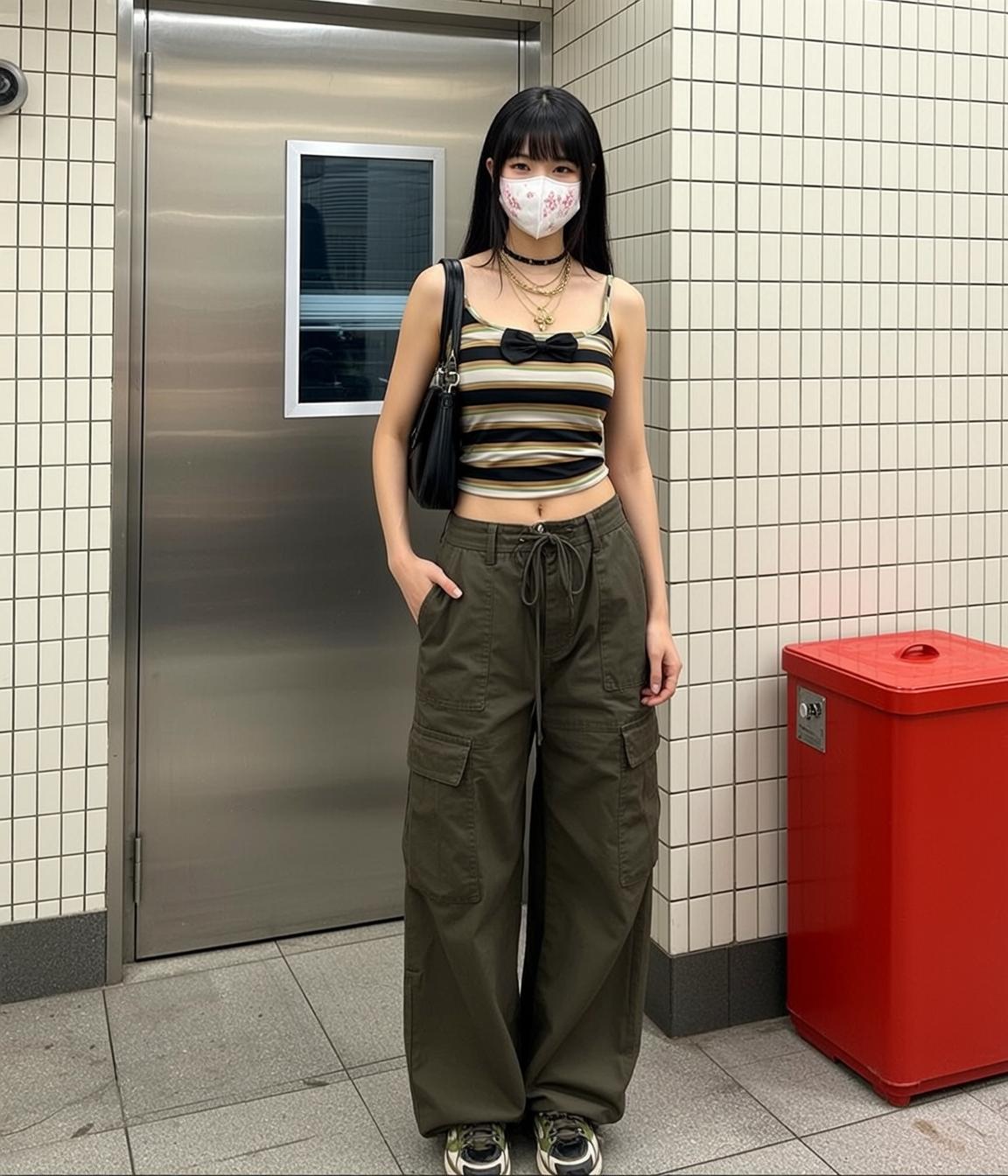 Acubi Young Long Black Straight Bangs Fair
