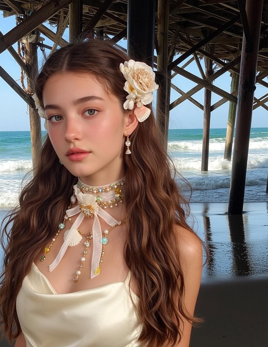 Satin Tube Top Beach Pier