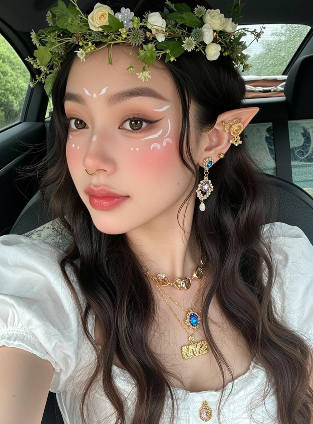 Fairycore Young East Asian Elf Ears Long