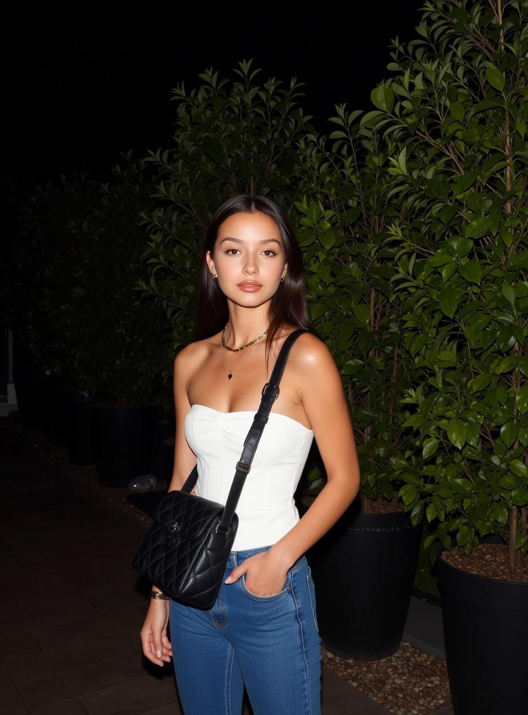 Explore Medium Captures Standing Outdoors Night Facing