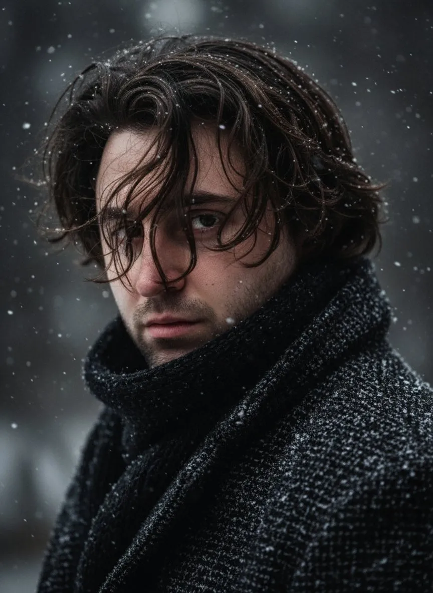 Whispers of Winter: A Portrait of Emotion