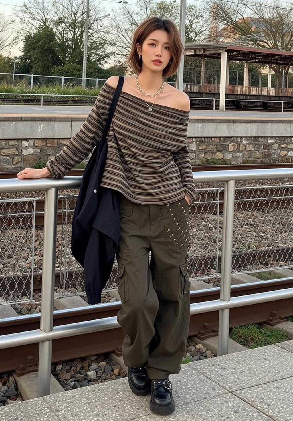 Acubi Young East Asian Short Brown Bob