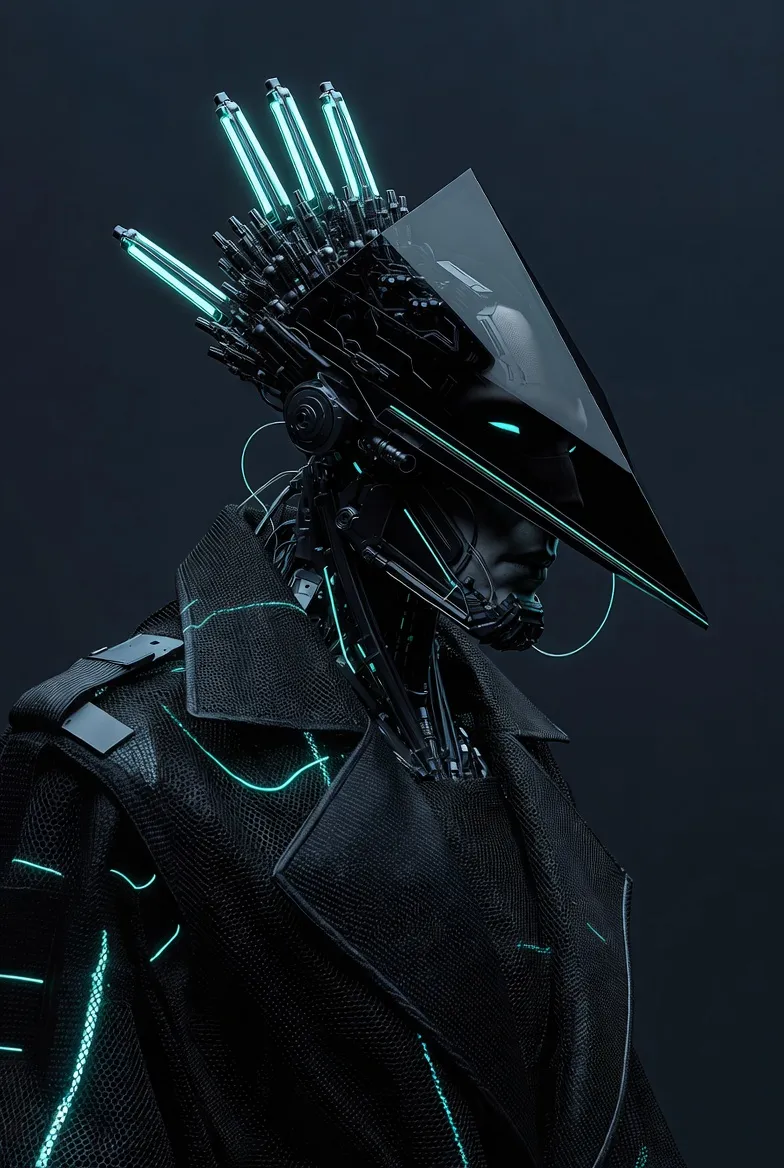 The Futuristic Guardian: A Cyberpunk Drone Unveiled